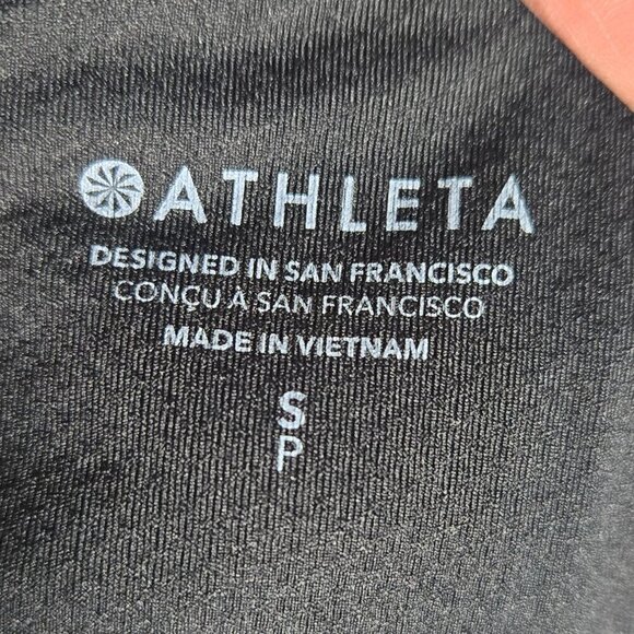 NWT Athleta Elation V Neck Embossed Longline Bra A-C - S Alba Animal Black - Picture 5 of 7